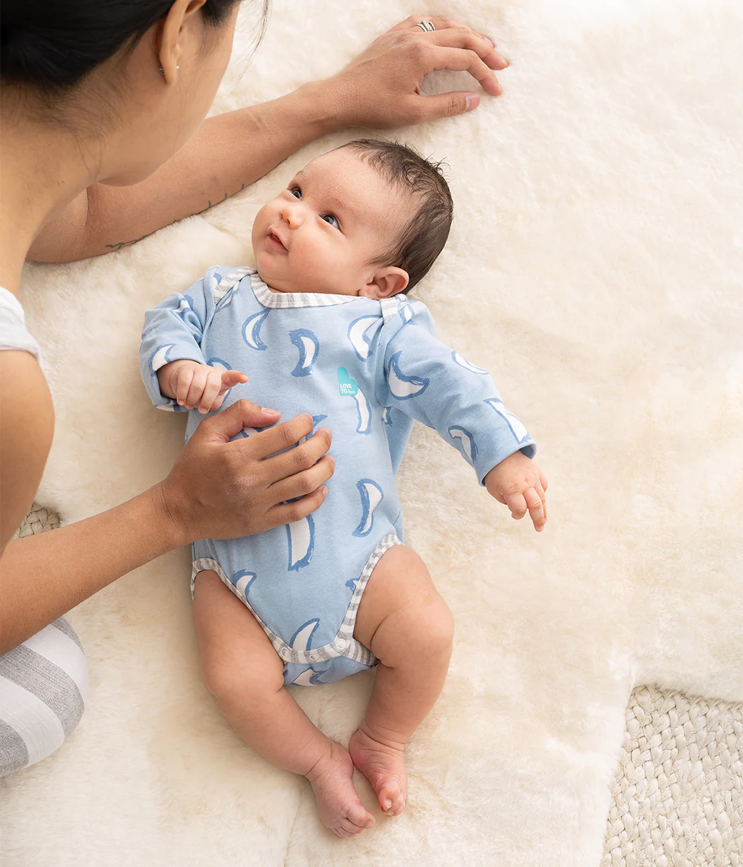 Bodysuit Long Sleeve Cotton Blue Eclipse - Image 4