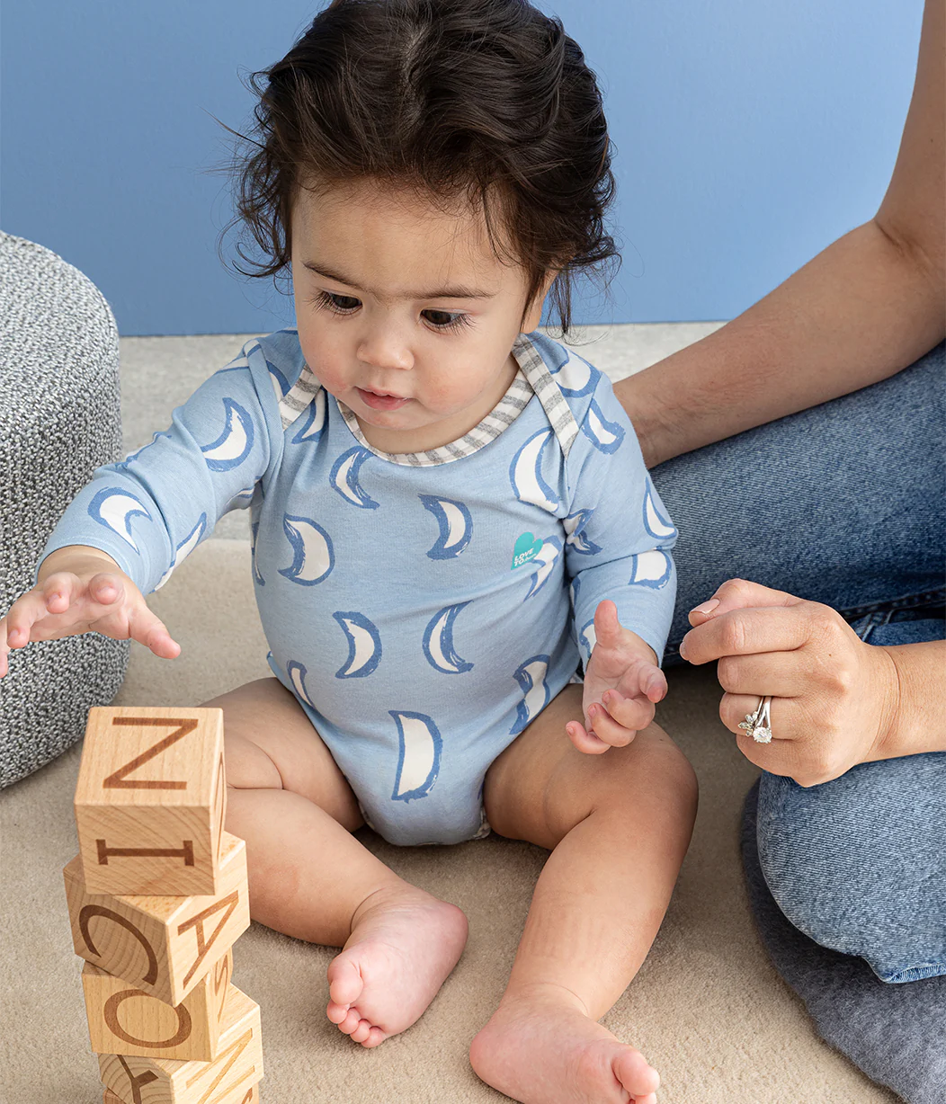 Bodysuit Long Sleeve Cotton Blue Eclipse - Image 6