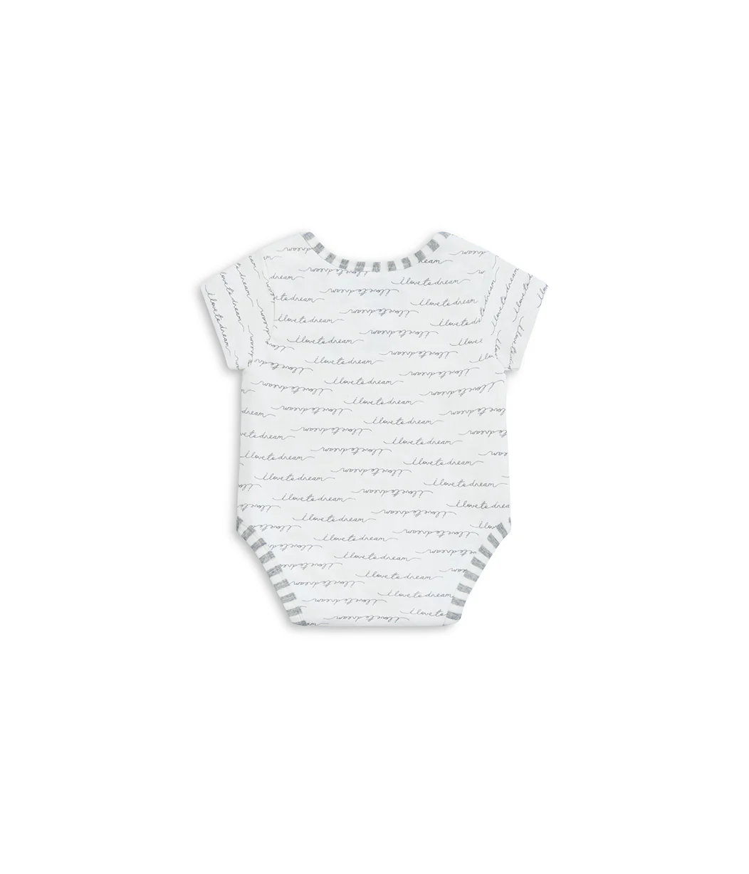 Bodysuit Short Sleeve Cotton White Dreamer - Image 5