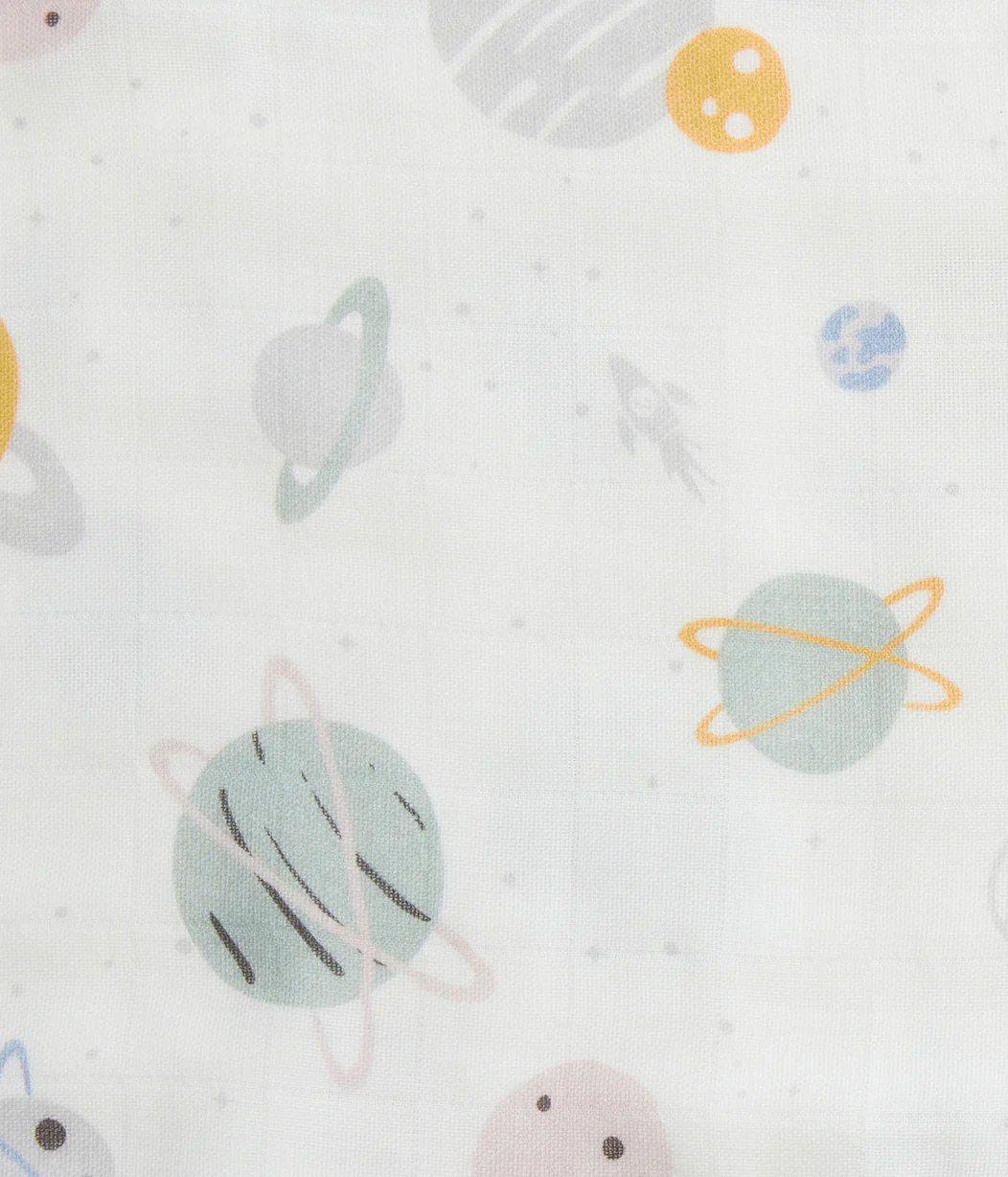 Burp Cloth 2 Pack Muslin Blush Rocket - Image 5