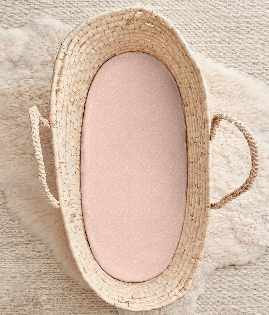 Fitted Bassinet/Basket Sheet Twin Pack Cotton Pink - Image 5