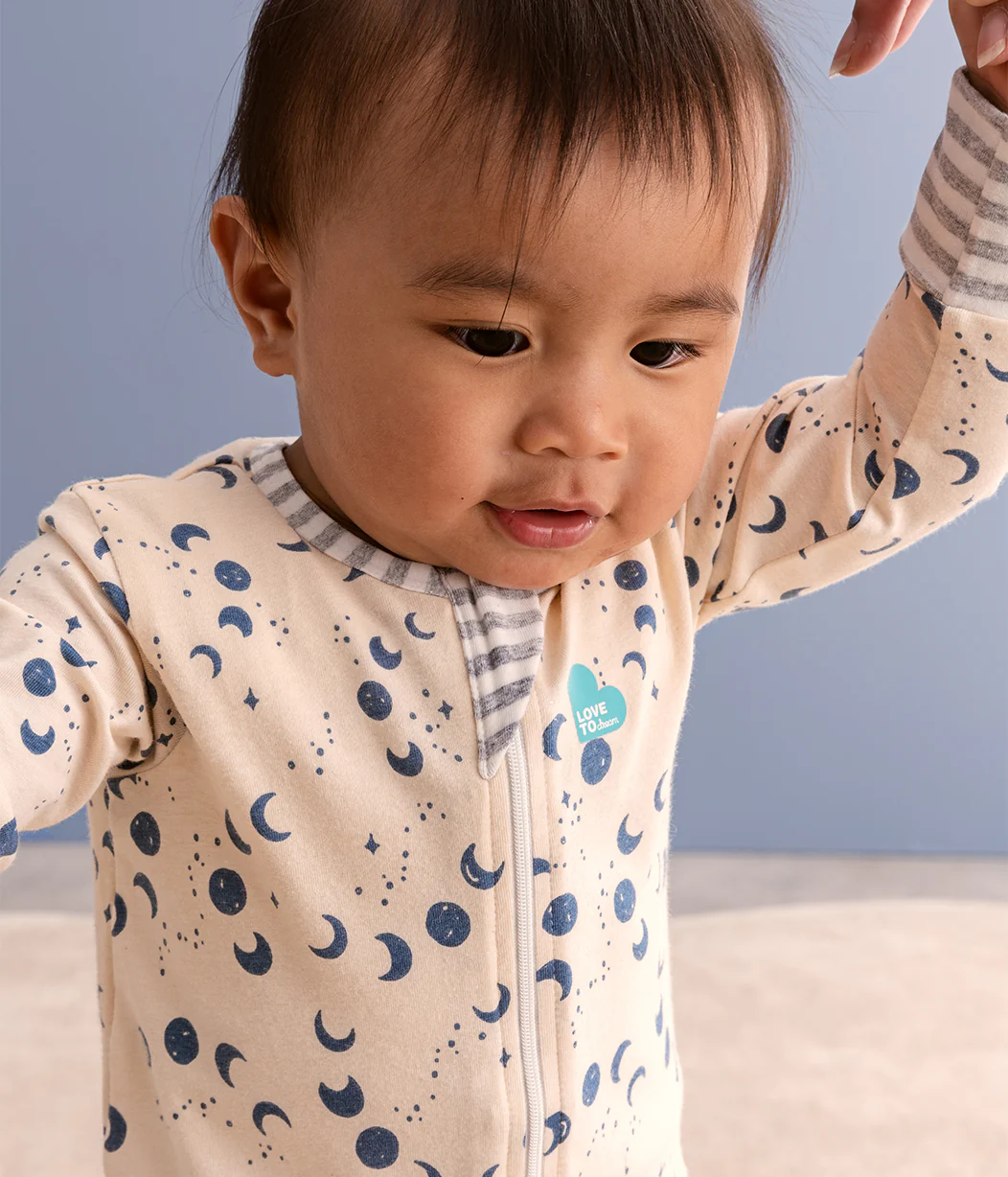 Footless Romper Cotton Ecru Moonscape - Image 5