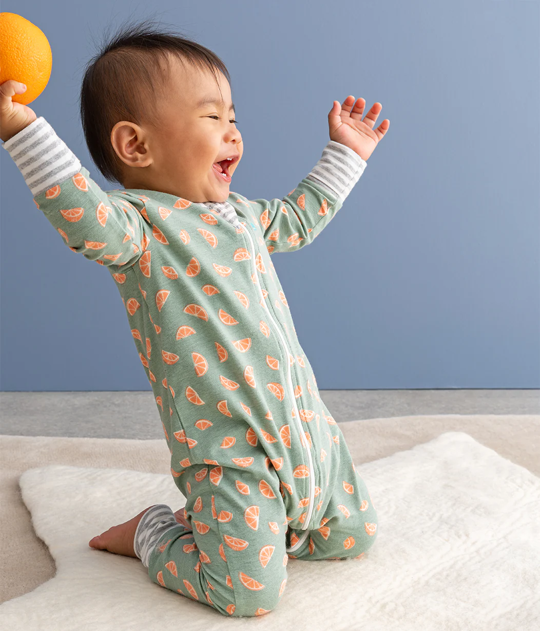 Footless Romper Cotton Green Sliced - Image 5