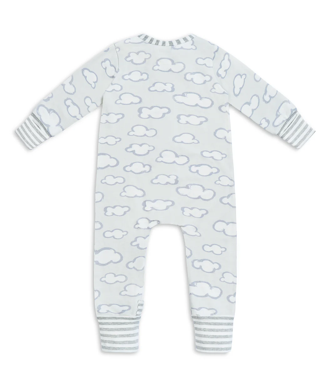 Footless Romper Cotton Grey Daydream - Image 6