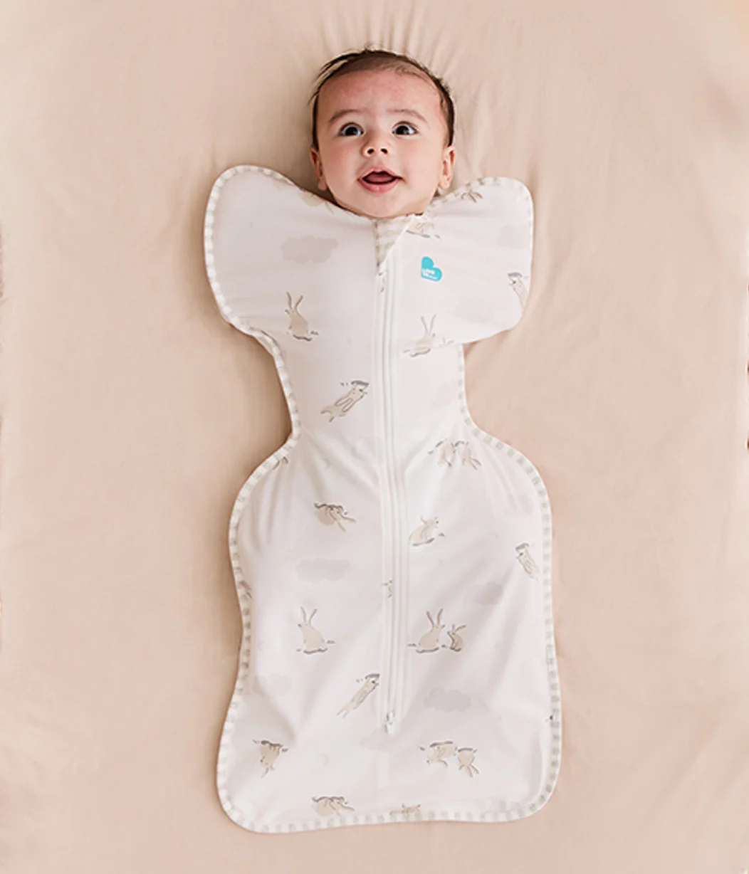 Swaddle Up Starter Bundle 1.0 | 1.5 TOG | Dusty Pink | White Cloud Bunnies | Oatmeal Twigs - Image 4