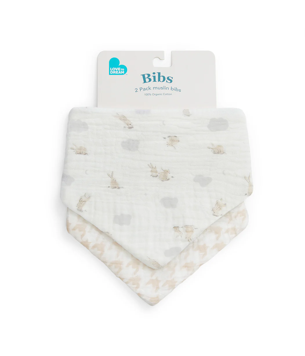 Newborn Essentials Bundle | Swaddle Up 1.0 TOG | Bib | Wash Cloth | Burp Cloth | Hooded Towel | Oat | Bunnies - Image 8