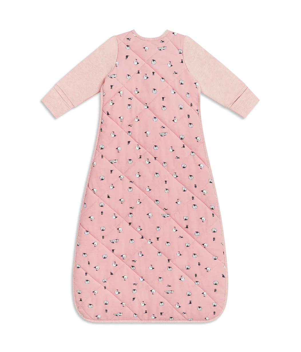 Sleep Bag Long Sleeve 2.5 TOG Organic Cotton/Merino Wool Rose Lamb's Best Friend - Image 3