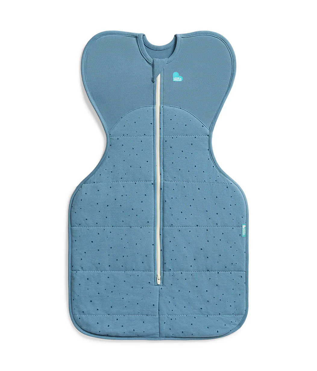 Sleep Machine Swaddle Up Starter Bundle | 2.5 TOG | Storm Blue Pebbles | Olive Bees - Image 3