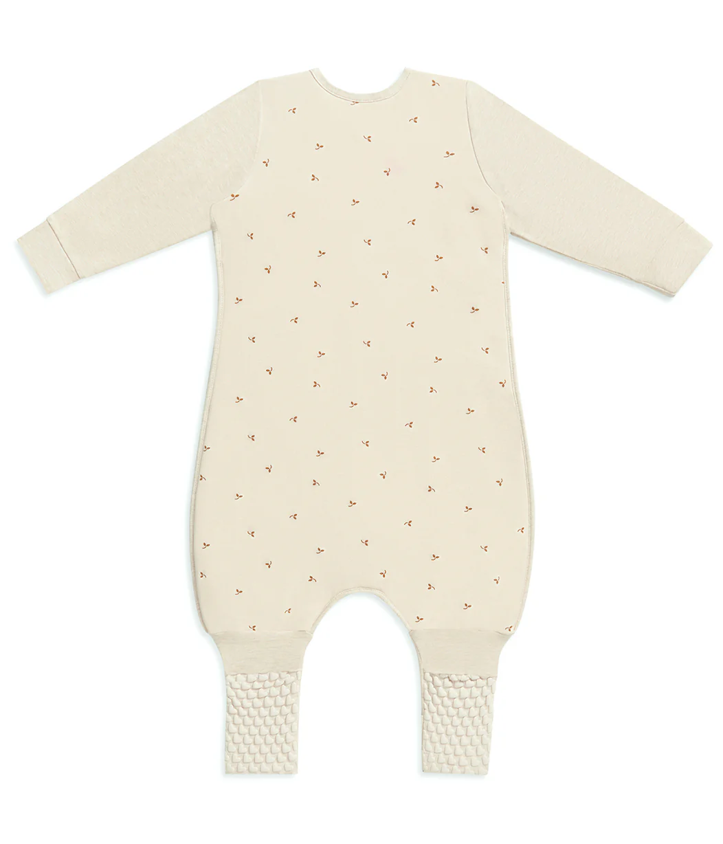 Sleep Suit Long Sleeve 1.5 TOG Cotton Oatmeal Twigs - Image 3
