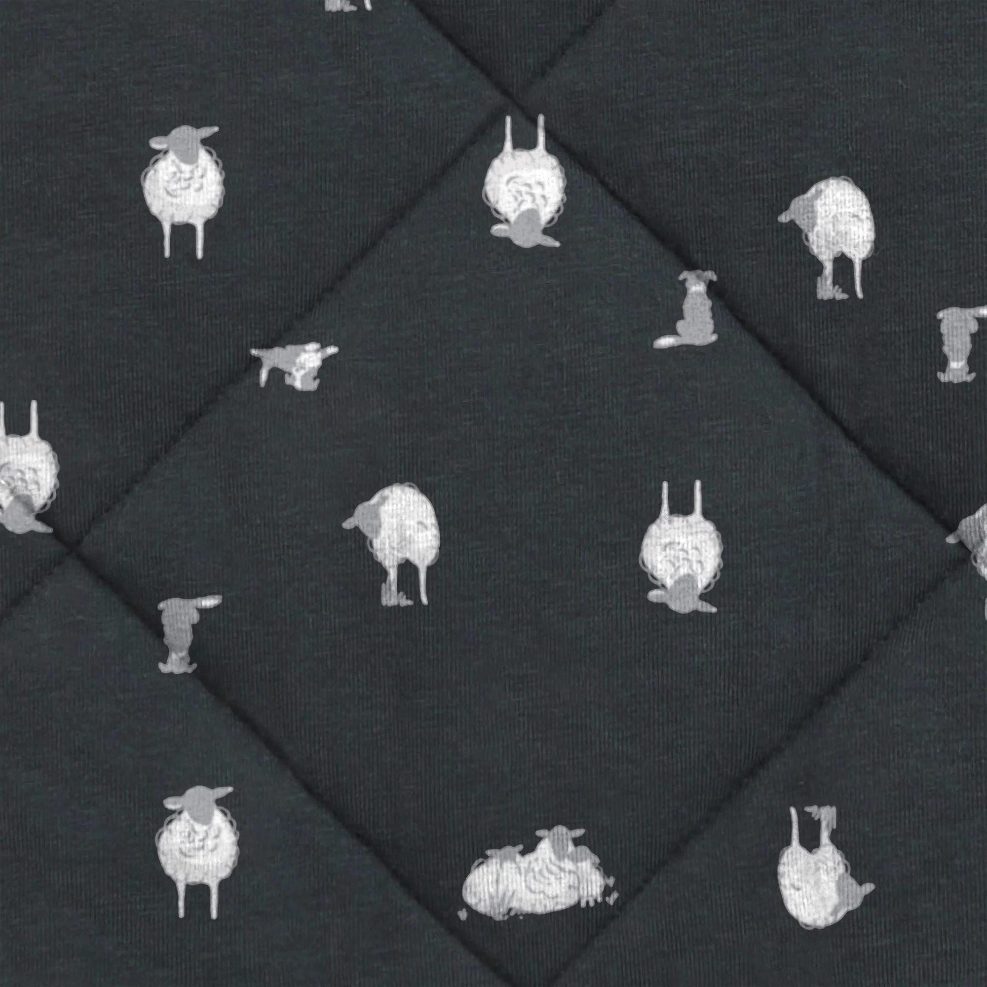 Sleep Bag Long Sleeve 3.5 TOG Organic Cotton/Merino Wool Charcoal Sheep Life - Image 4