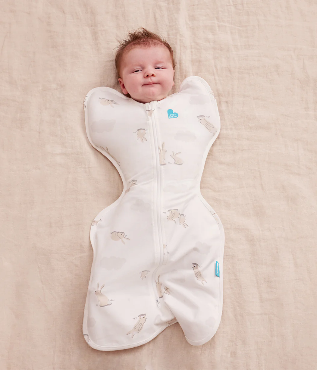 Swaddle Up™ 1.0 TOG Cotton White Cloud Bunnies - Image 5