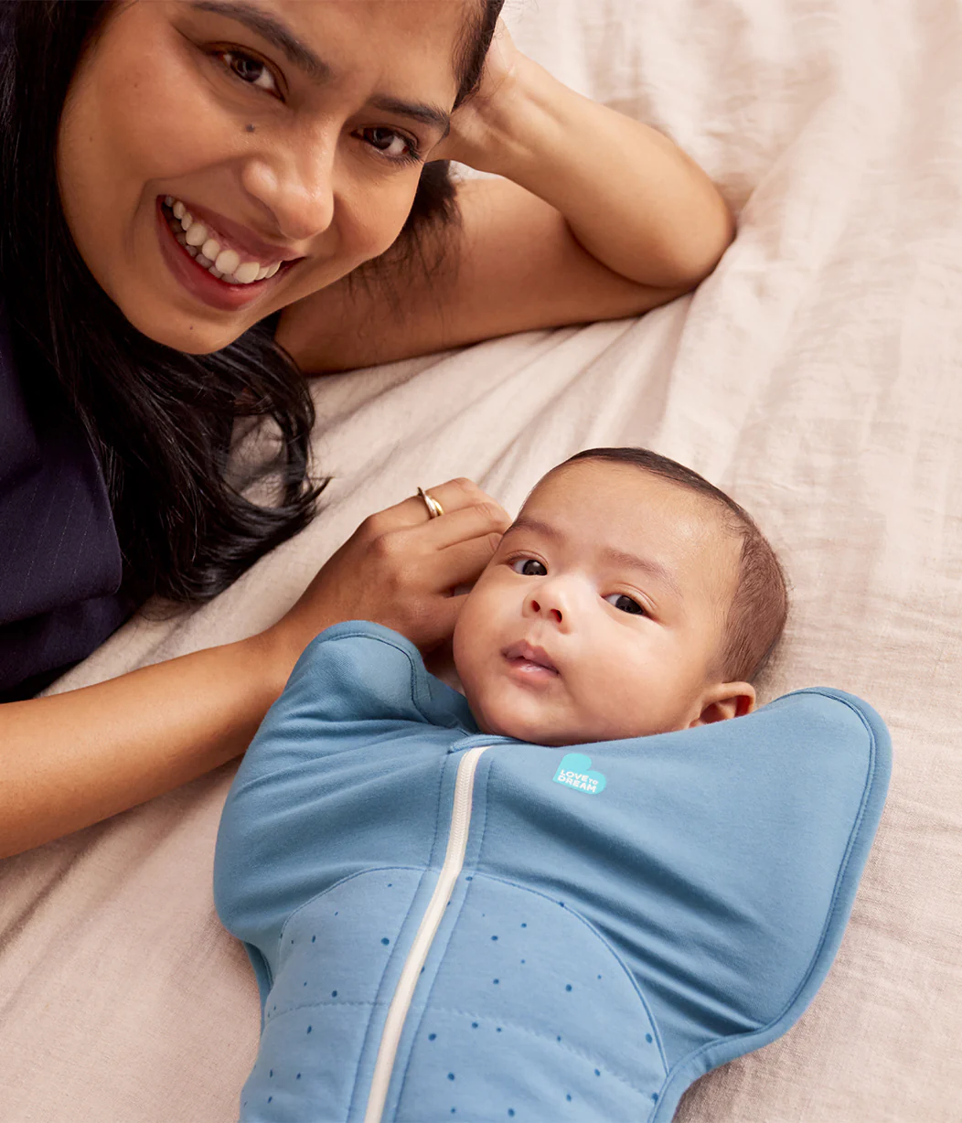 Swaddle Up™ 2.5 TOG Cotton Storm Blue Pebbles - Image 8