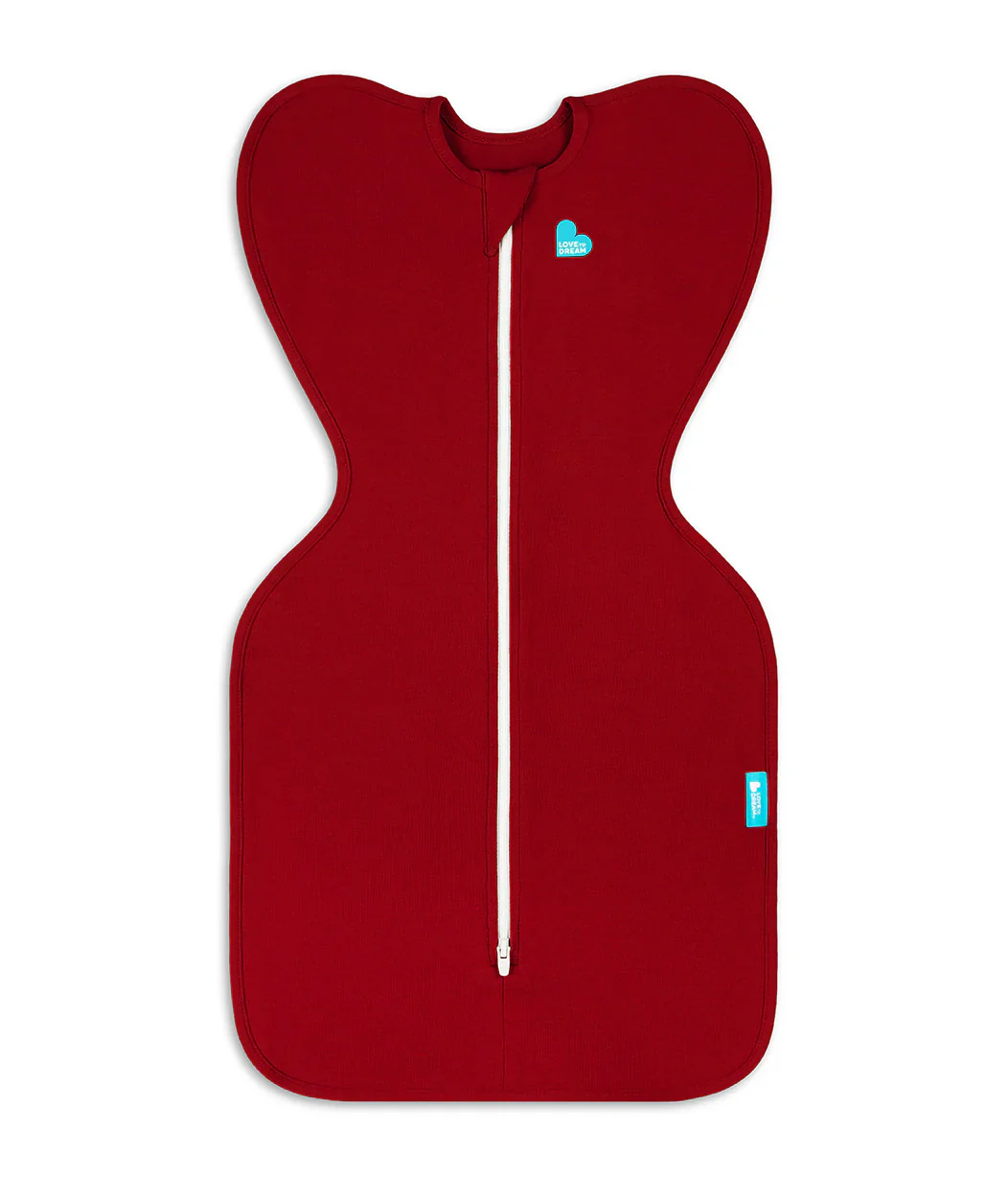 Swaddle Up & Romper Bundle | 1.0 TOG | Bamboo | Maroon | Blush Cherries - Image 3