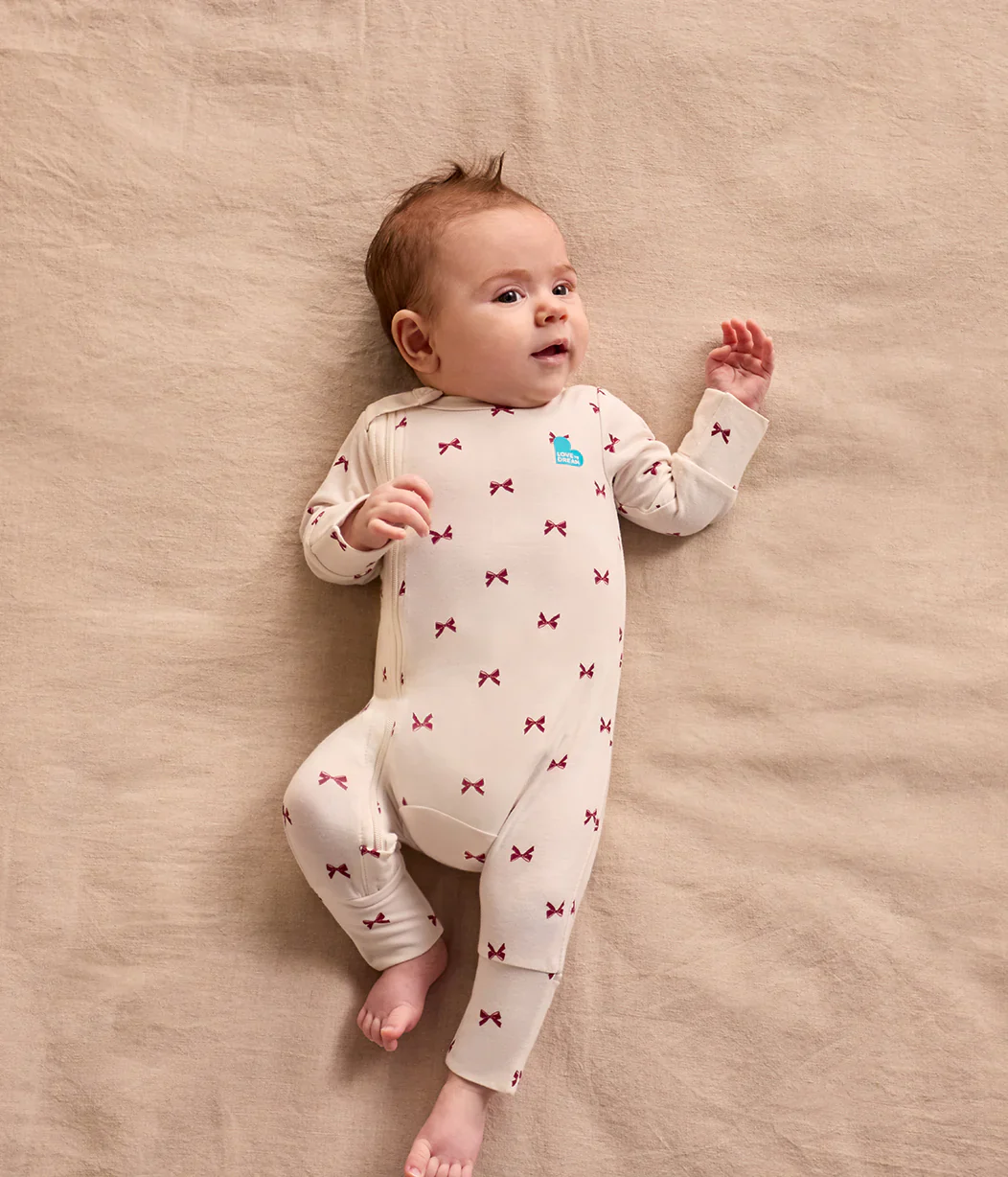 Swaddle Up & Romper Bundle | 3.5 TOG | Forest Quilting | Cream Bows - Image 4