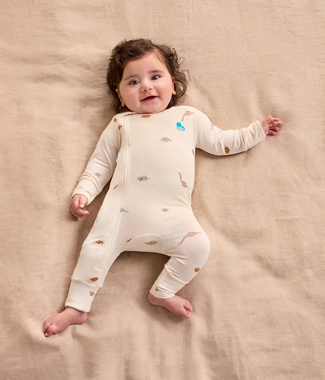 Swaddle Up & Romper Bundle | 3.5 TOG | Oatmeal Quilting | Cream Dino Snore - Image 4