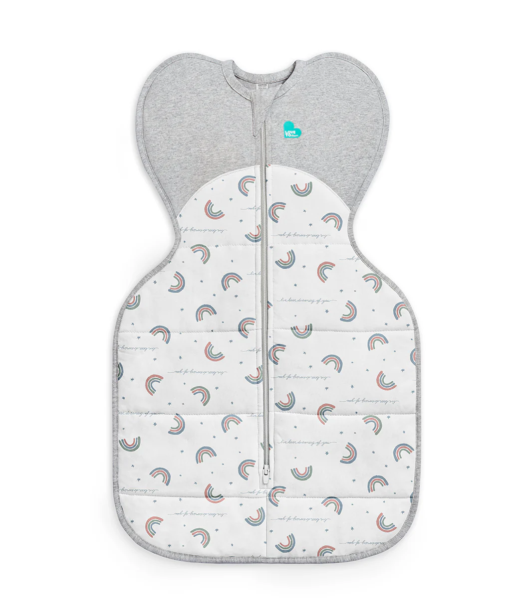 Swaddle Up Starter Bundle | 2.5 TOG | Blue Pebbles | Olive Bees | White Rainbow - Image 7